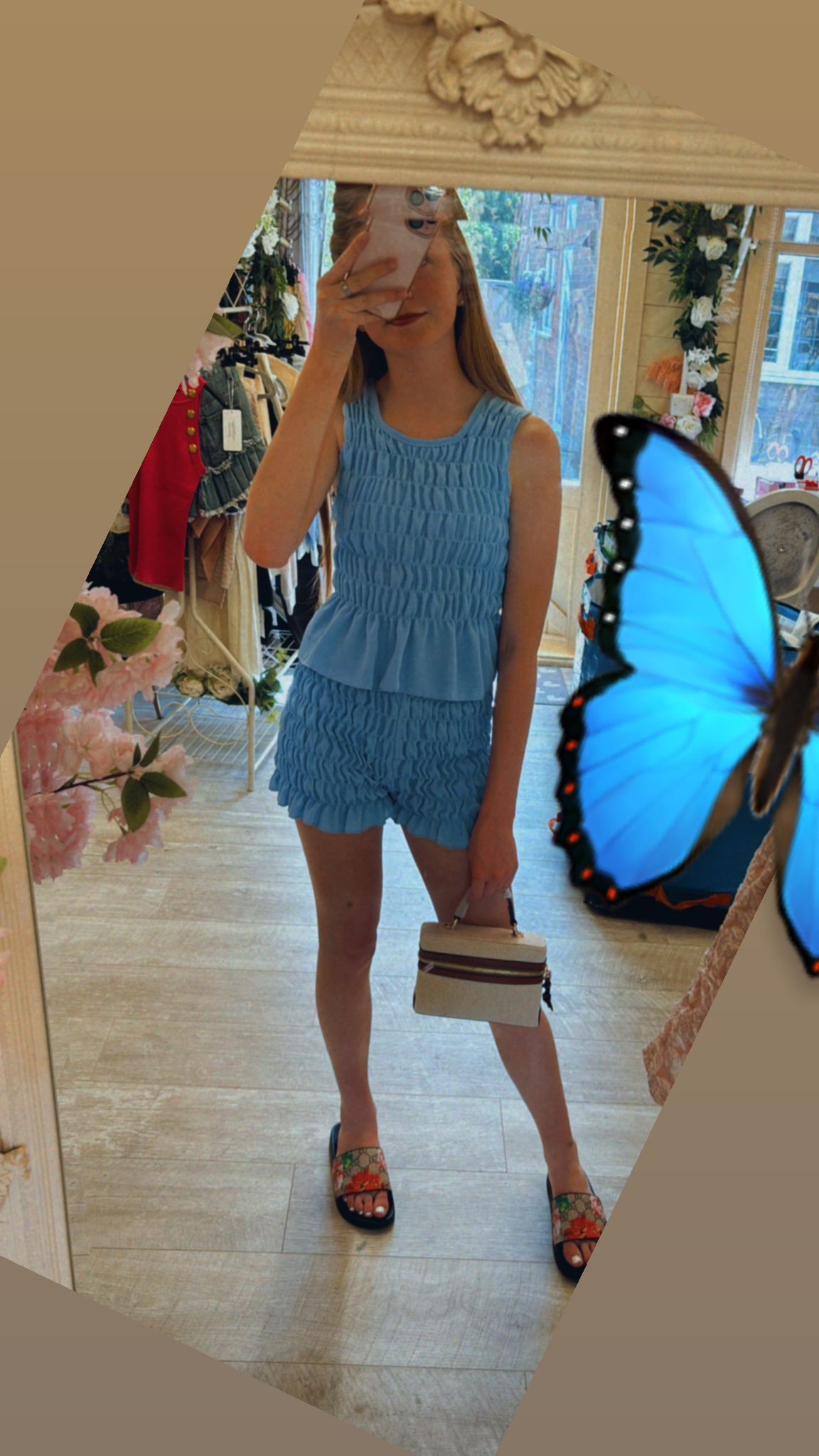 Petite Ruched Short Co-ord Set